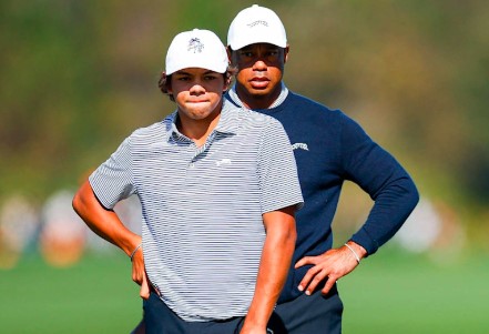 Tiger Woods and Son Charlie Shine Bright, Share Lead at PNC Championship