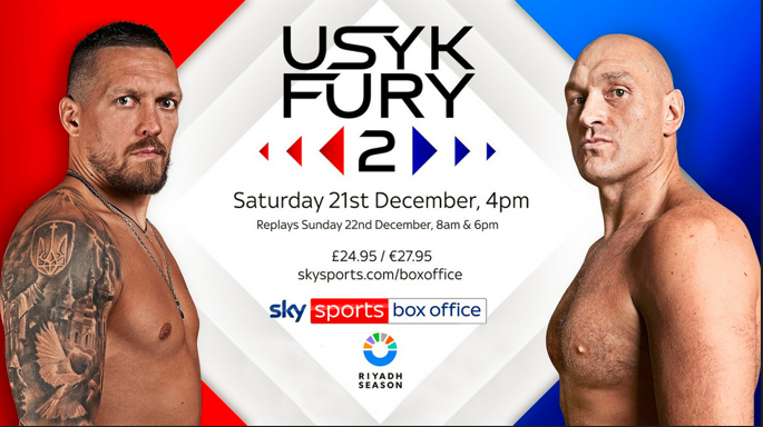 Oleksandr Usyk vs Tyson Fury 2: Fight Night Timing, Pricing, and How to Watch on Sky Sports Box Office